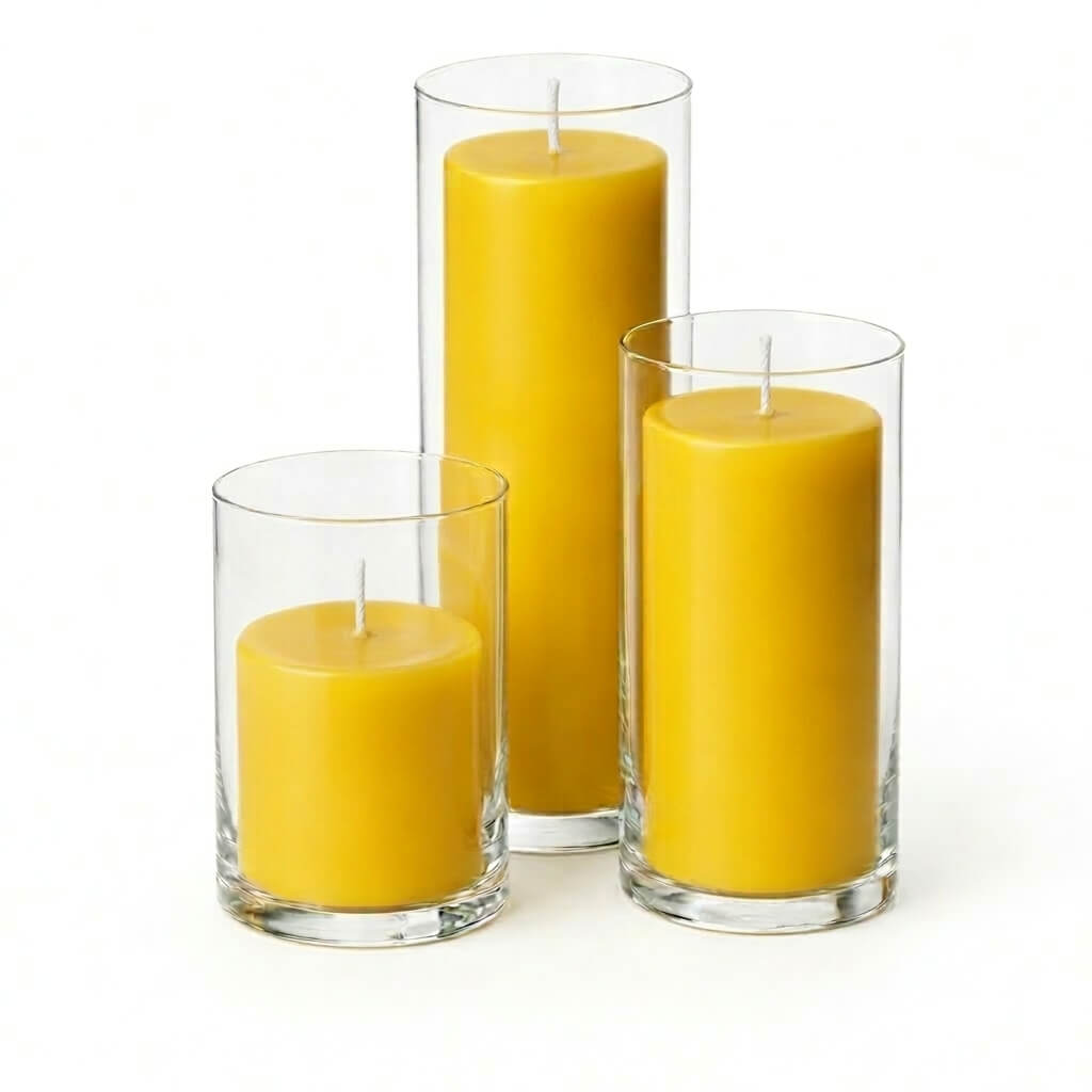 Richland Pillar Candles & Eastland Cylinder Holders Set of 3