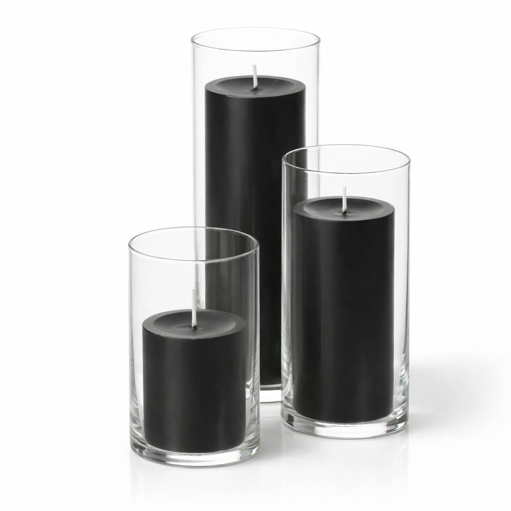 Richland Pillar Candles & Eastland Cylinder Holders Set of 3