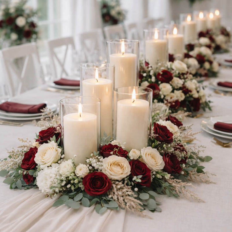 Richland Pillar Candle 3" & Eastland Cylinder Holder 6" Set of 12 - Light Ivory - thumbnail number 5