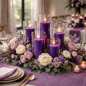 Richland Pillar Candle 9" & Eastland Cylinder Holder 10.5" Set of 12 (Choose your Color) - thumbnail number 32
