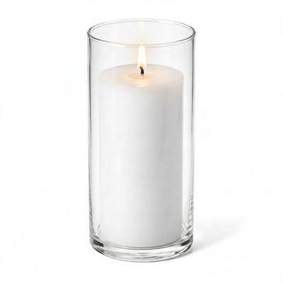 Richland Pillar Candle 6" & Eastland Cylinder Holder 7.5" inch Set of 12  (Choose your Color) - thumbnail number 2