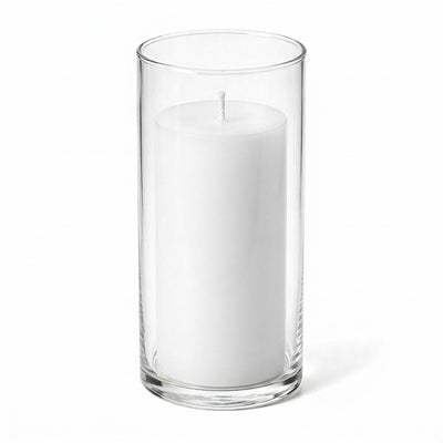 Richland Pillar Candle 6" & Eastland Cylinder Holder 7.5" inch Set of 12  (Choose your Color) - thumbnail number 1