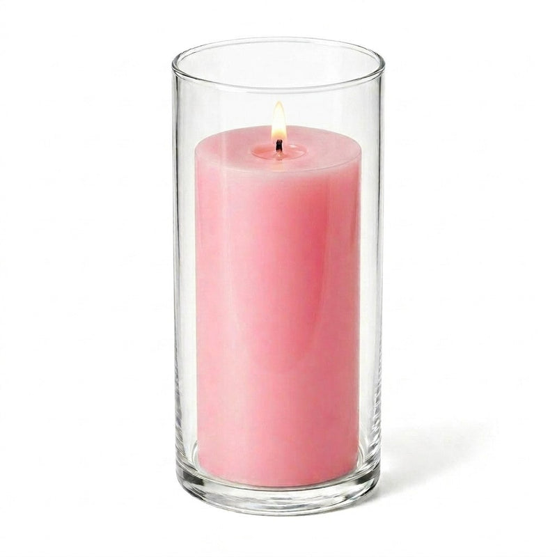 Richland Pillar Candle 6" & Eastland Cylinder Holder 7.5" inch Set of 12  (Choose your Color) - thumbnail number 16