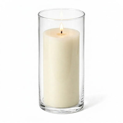 Richland Pillar Candle 6" & Eastland Cylinder Holder 7.5" inch Set of 12  (Choose your Color) - thumbnail number 6