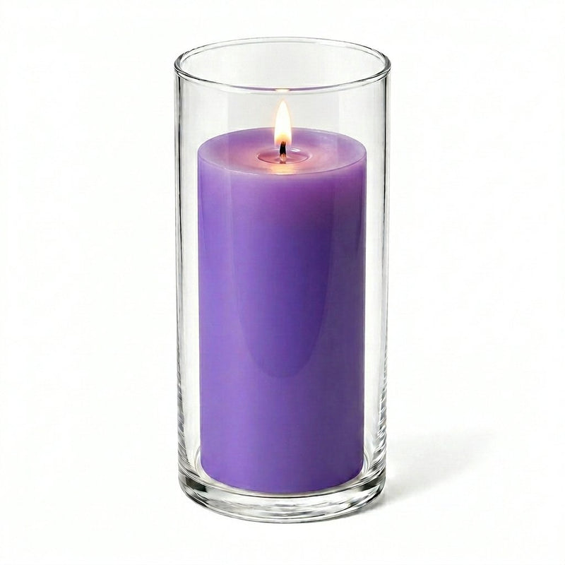 Richland Pillar Candle 6" & Eastland Cylinder Holder 7.5" inch Set of 12  (Choose your Color) - thumbnail number 18