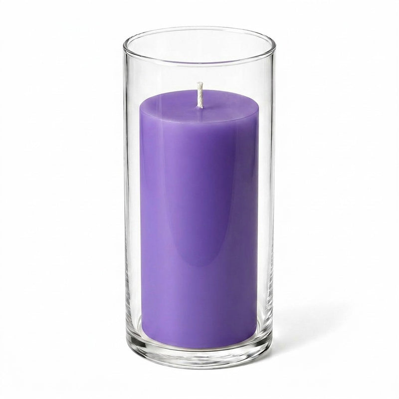 Richland Pillar Candle 6" & Eastland Cylinder Holder 7.5" inch Set of 12  (Choose your Color) - thumbnail number 17