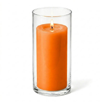 Richland Pillar Candle 6" & Eastland Cylinder Holder 7.5" inch Set of 12  (Choose your Color) - thumbnail number 20