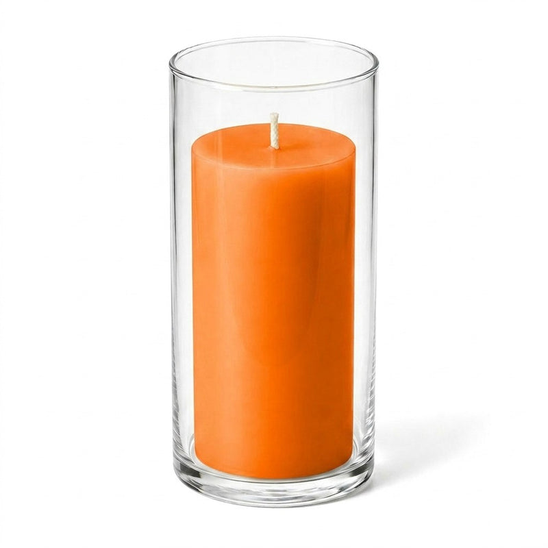 Richland Pillar Candle 6" & Eastland Cylinder Holder 7.5" inch Set of 12  (Choose your Color) - thumbnail number 19