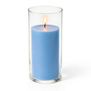 Richland Pillar Candle 6" & Eastland Cylinder Holder 7.5" inch Set of 12  (Choose your Color)