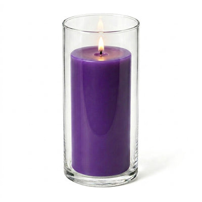 Richland Pillar Candle 6" & Eastland Cylinder Holder 7.5" inch Set of 12  (Choose your Color) - thumbnail number 24