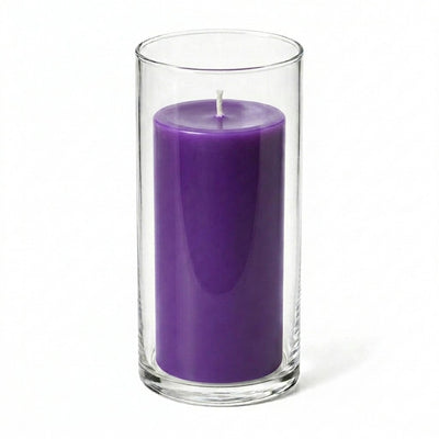 Richland Pillar Candle 6" & Eastland Cylinder Holder 7.5" inch Set of 12  (Choose your Color) - thumbnail number 23