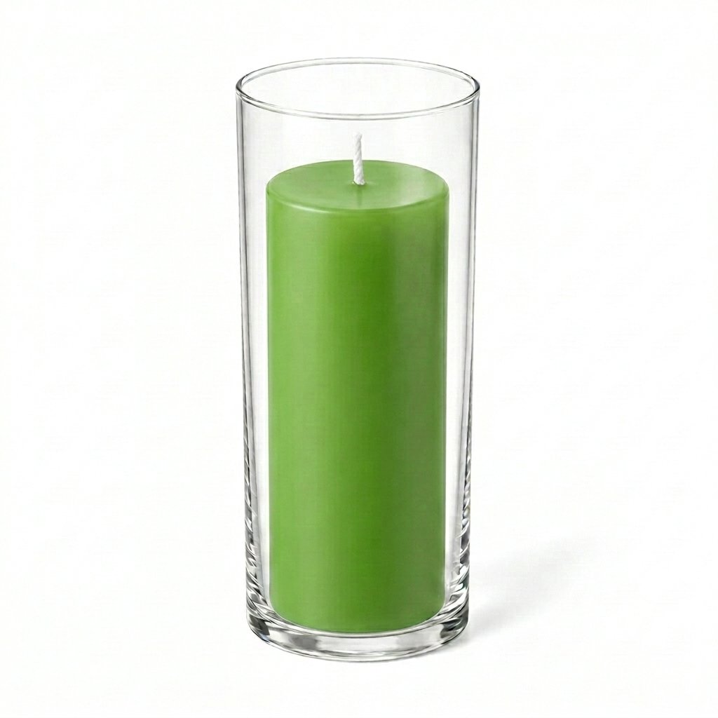 Richland Pillar Candle 9" & Eastland Cylinder Holder 10.5" Set of 12 (Choose your Color)