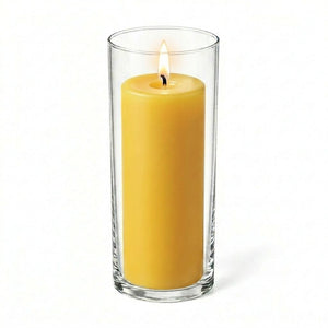 Richland Pillar Candle 9" & Eastland Cylinder Holder 10.5" Set of 12 (Choose your Color)
