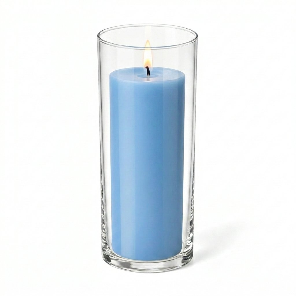 Richland Pillar Candle 9" & Eastland Cylinder Holder 10.5" Set of 12 (Choose your Color)