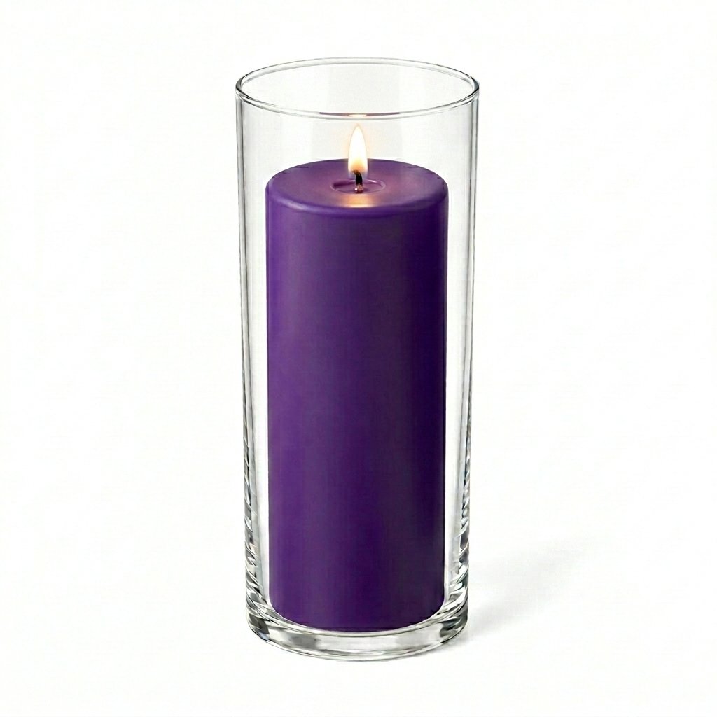 Richland Pillar Candle 9" & Eastland Cylinder Holder 10.5" Set of 12 (Choose your Color)