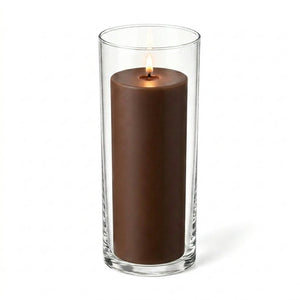 Richland Pillar Candle 9" & Eastland Cylinder Holder 10.5" Set of 12 (Choose your Color)
