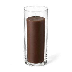 Richland Pillar Candle 9" & Eastland Cylinder Holder 10.5" Set of 12 (Choose your Color)