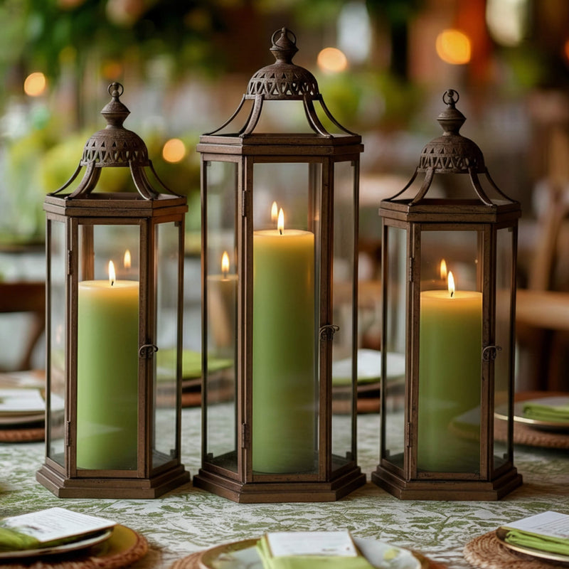 Richland Pillar Candle 3"x3" Green - thumbnail number 8