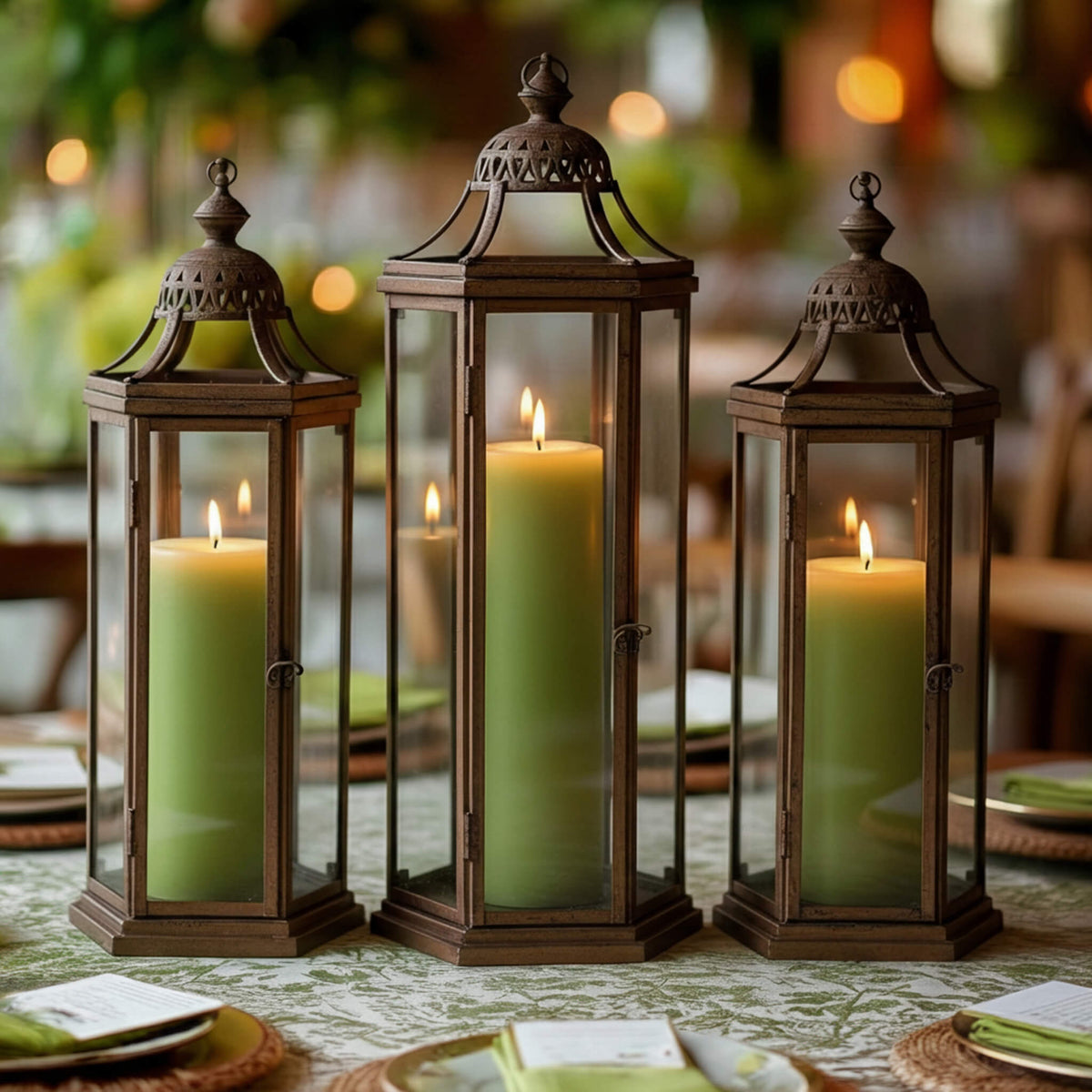 Richland Pillar Candle 3"x3" Green