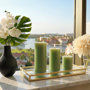 Richland Pillar Candle 3"x3" Green - thumbnail number 9