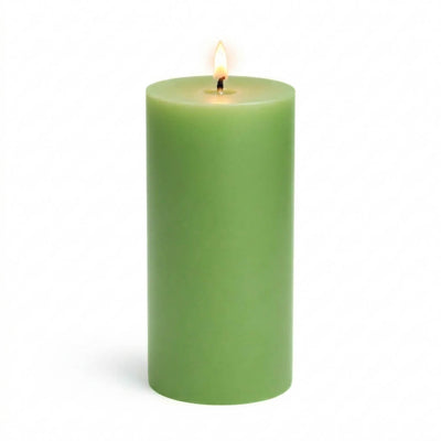 Richland Pillar Candles 3"x6" Green Set of 24 - thumbnail number 2