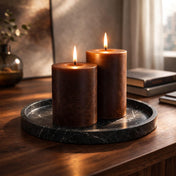 Richland Pillar Candles 3"x3", 3"x6" & 3"x9" Brown Set of 12 - thumbnail number 7