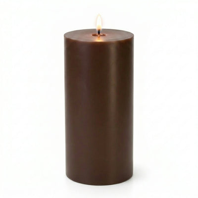 Richland Pillar Candles 3"x9" Brown Set of 6 - thumbnail number 2