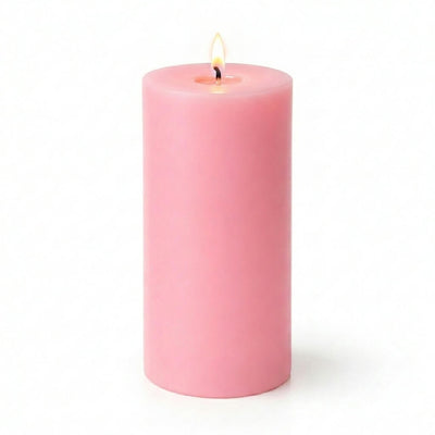 Richland Pillar Candle 3"x6" Pink - thumbnail number 2