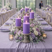 Richland Pillar Candles 3"x3" Lavender Set of 12 - thumbnail number 6
