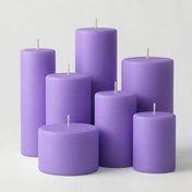 Richland Pillar Candles 3"x3" Lavender Set of 12 - thumbnail number 3