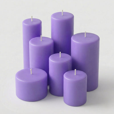 Richland Pillar Candles 3"x3" Lavender Set of 12 - thumbnail number 4