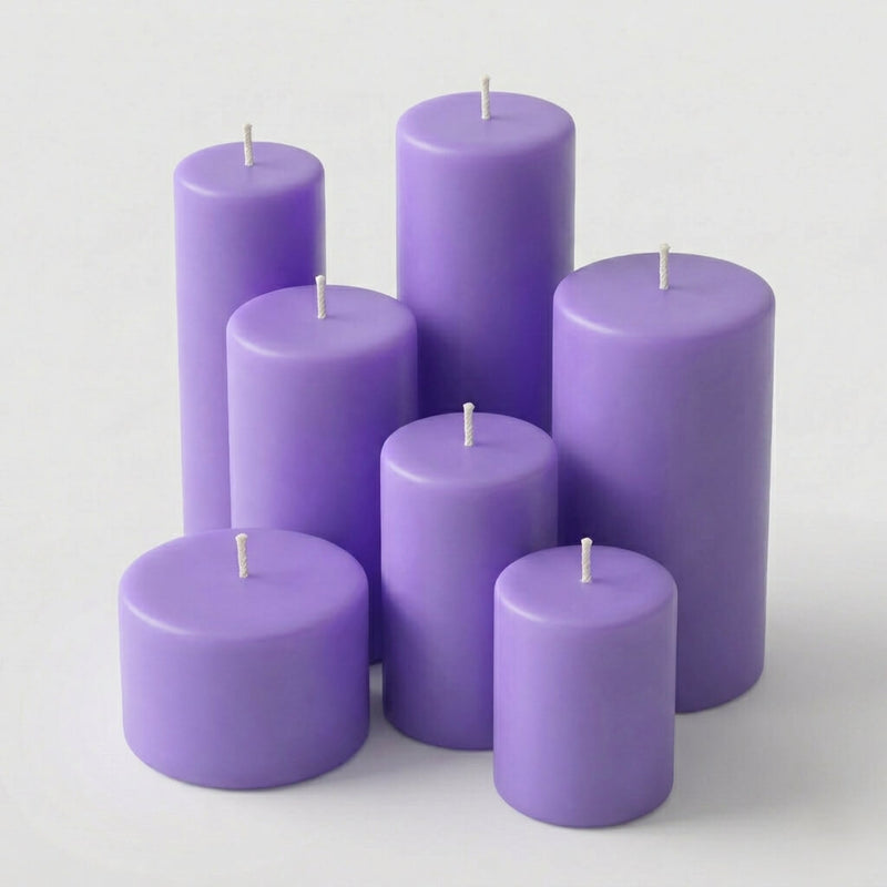 Richland Pillar Candles 3"x3" Lavender Set of 12 - thumbnail number 4