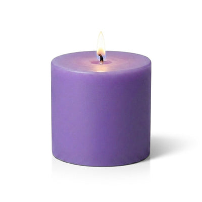 Richland Pillar Candles 3"x3" Lavender Set of 12 - thumbnail number 2