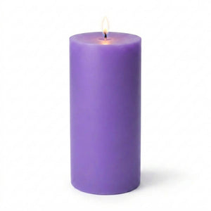 Richland Pillar Candles 3"x6" Lavender Set of 6