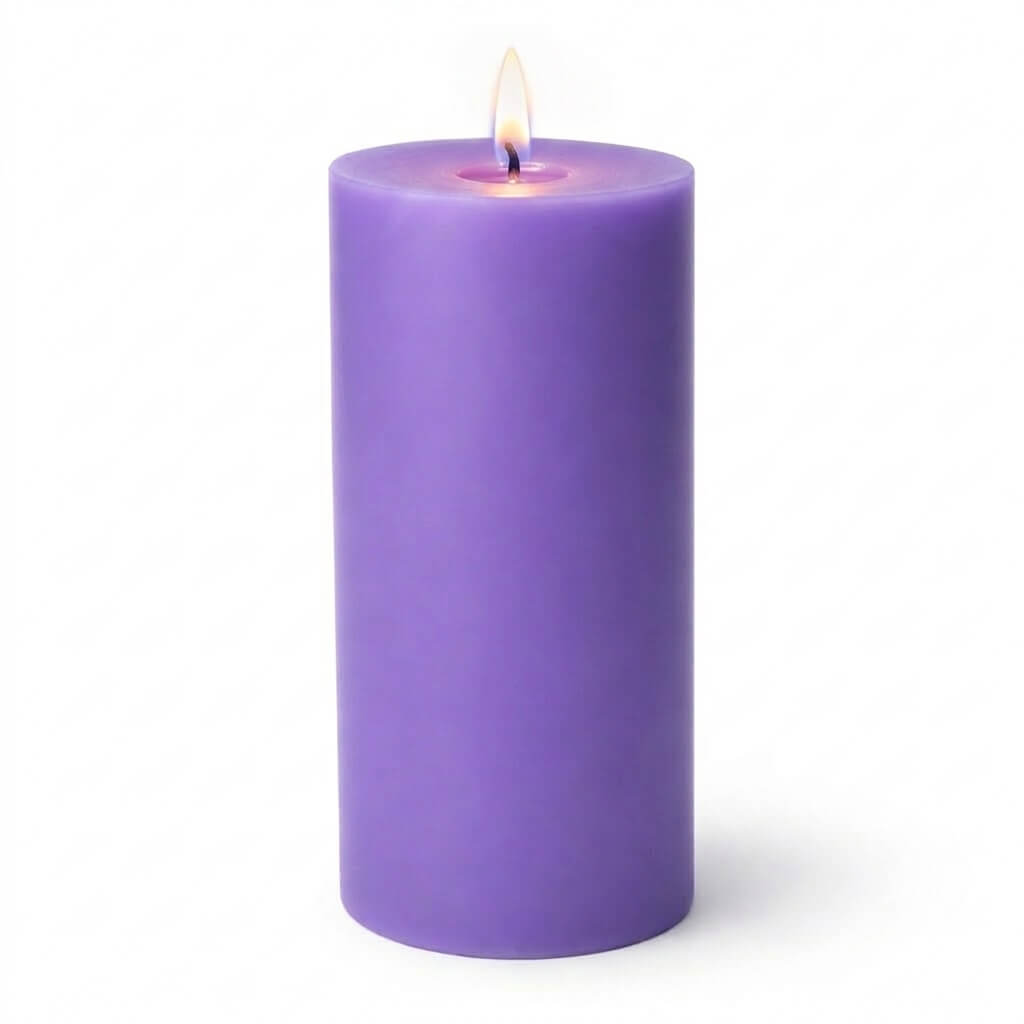 Richland Pillar Candles 3"x9" Lavender Set of 6