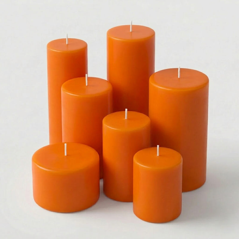 Richland Pillar Candle 3"x3" Orange - thumbnail number 4