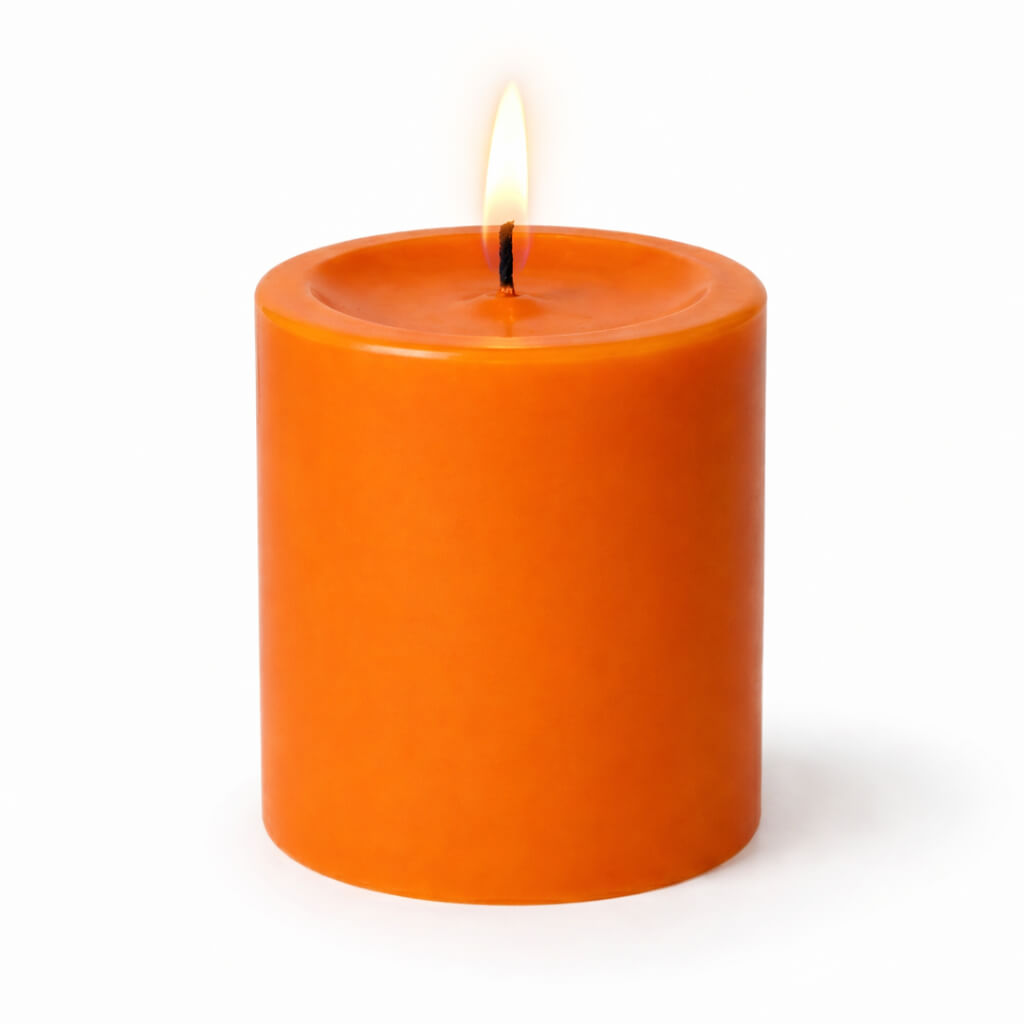 Richland Pillar Candle 3"x3" Orange