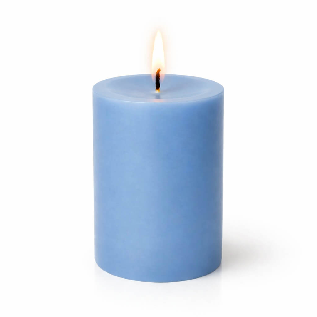 Richland Pillar Candle 3"x3" Light Blue
