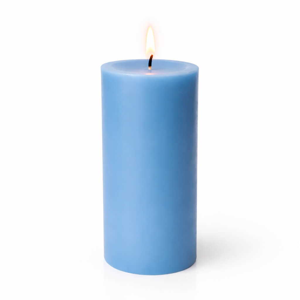 Richland Pillar Candles 3"x6" Light Blue Set of 24