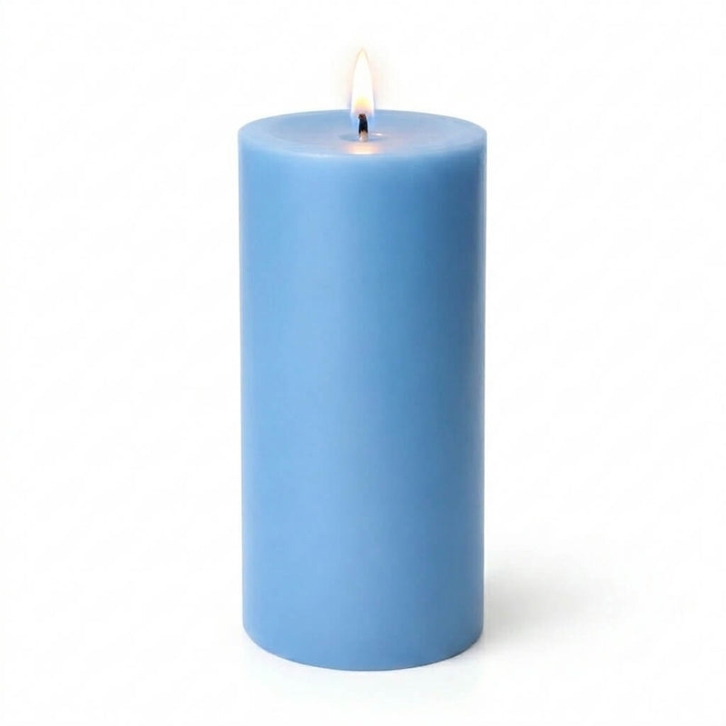 Richland Pillar Candles 3"x6" Light Blue Set of 6 - thumbnail number 2