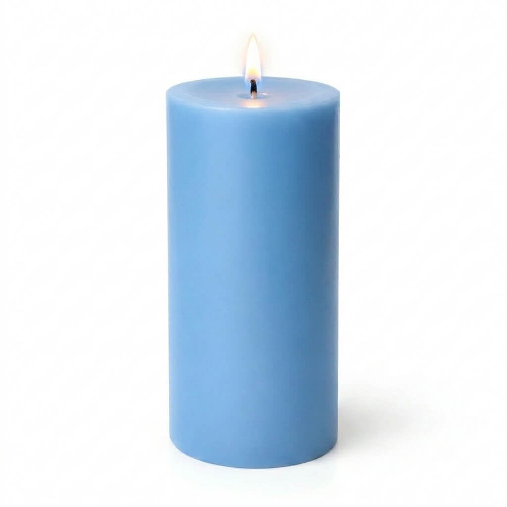 Richland Pillar Candles 3"x6" Light Blue Set of 12