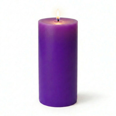 Richland Pillar Candles 3"x6" Purple Set of 12 - thumbnail number 2