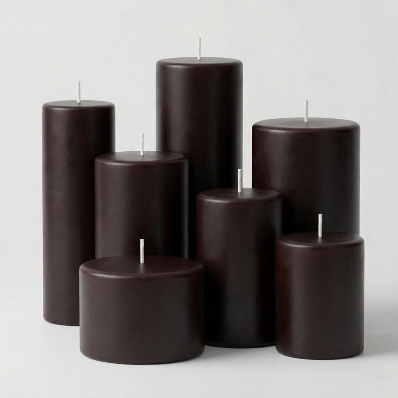 Richland Pillar Candle 3"x9" Dark Chocolate - thumbnail number 3