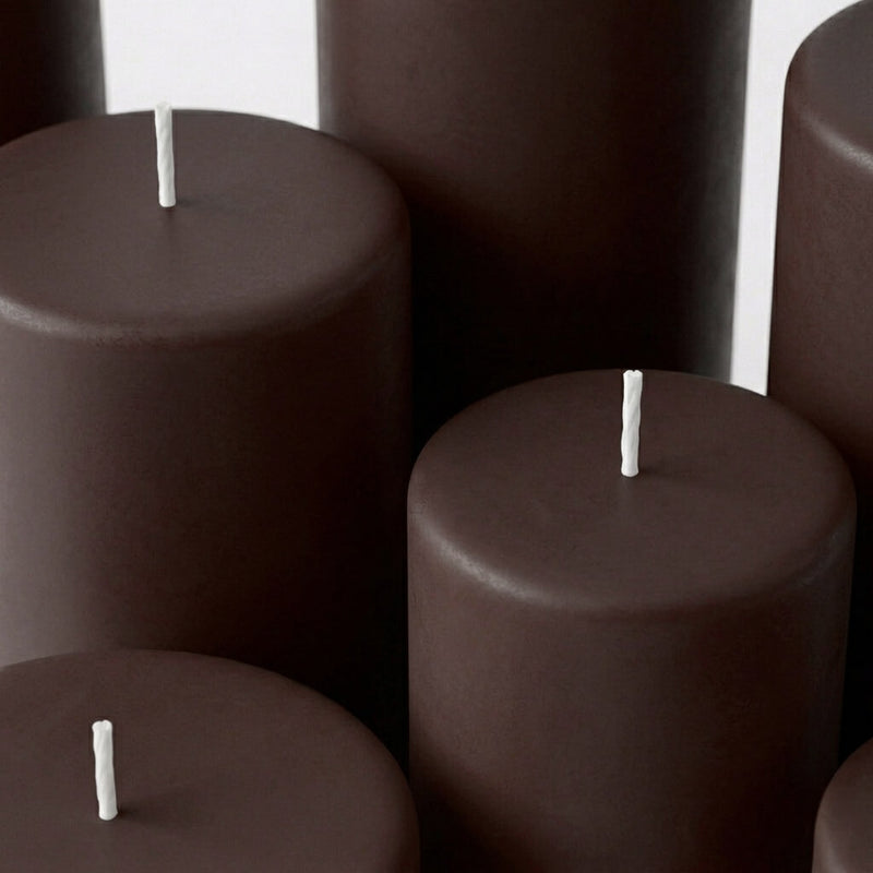 Richland Pillar Candle 3"x9" Dark Chocolate - thumbnail number 5