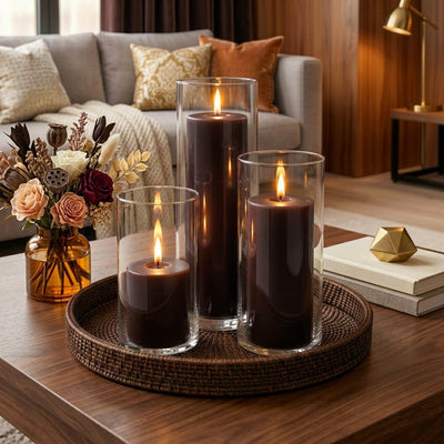 Richland Pillar Candle 3"x9" Dark Chocolate - thumbnail number 10