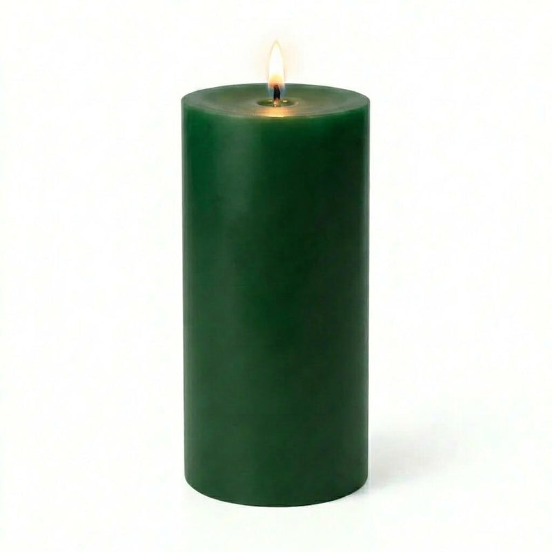 Richland Pillar Candles 3"x6" Dark Green Set of 12 - thumbnail number 2