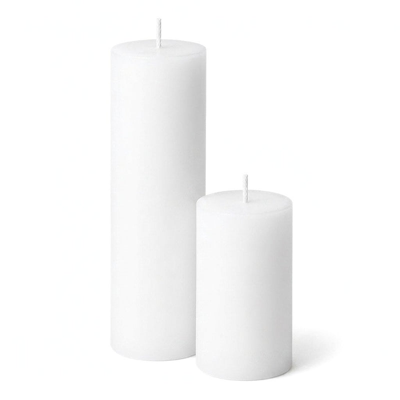 Richland Pillar Candles 2" x 3" & 2" x 6" Set of 20 - White - thumbnail number 1