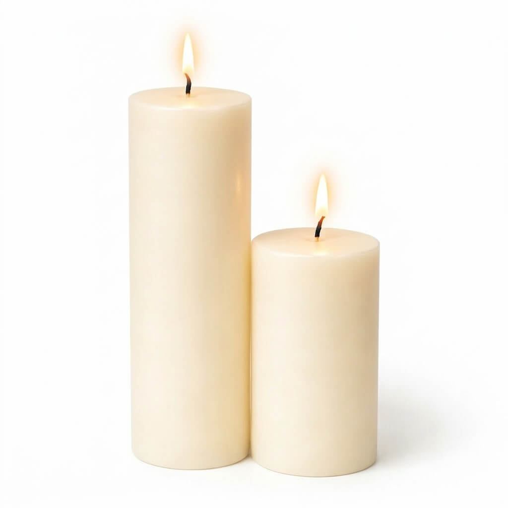 Richland Pillar Candles 2" x 3" & 2" x 6" Set of 20