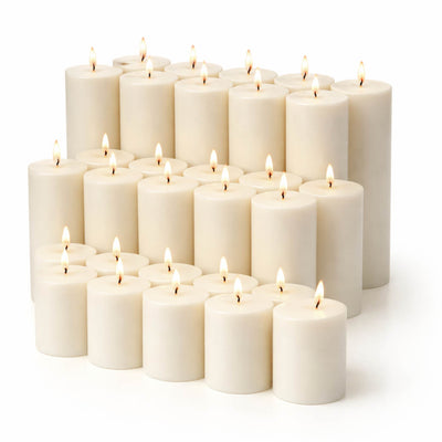 Richland Pillar Candles 2"x3", 2"x6", 2"x9" Set of 30 - thumbnail number 6