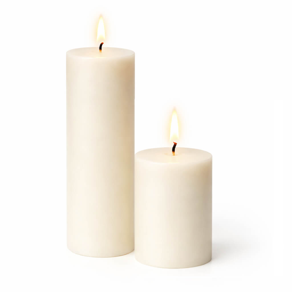Richland Pillar Candles 2" x 3" & 2" x 6" Set of 20